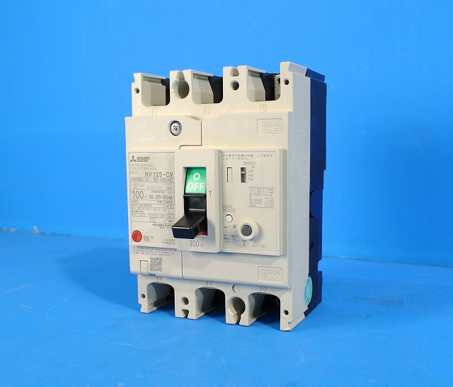 三菱電機　NV125-CV　3P100A　感度電流100/200/500mA　漏電遮断器