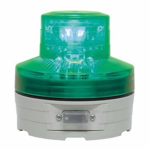 日恵製作所（NIKKEI） VL07B-003AG　緑　電池式小型LED回転灯　ニコUFO　手動