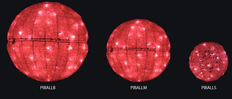 クリスタルグロー・ボール　ピンク色　PBALLB（ボール大型）　PBALLM（ボール中型）　PBALLS（ボール小型）　【組み立て商品】