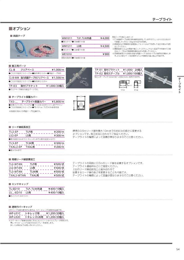 TOKI LSC-50-WH-WP LEDテープライト屋外用 ホワイト6500K- 製品紹介 