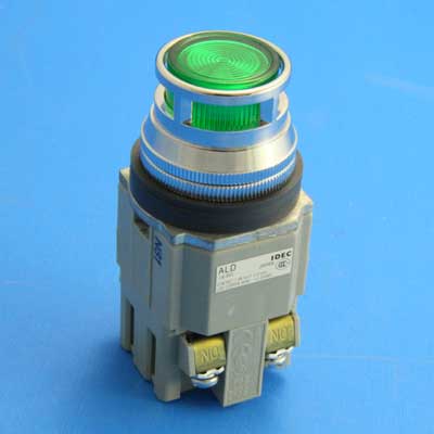 ・IDEC(和泉電気)　ALFD22211DNG　緑　φ30亜鉛ダイカスト製シリーズ照光押ボタンスイッチ