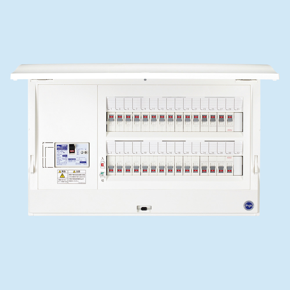 日東工業　HCD3E6-382E3　ホーム分電盤（ドア付）・エコキュート・電気温水器＋IH対応　