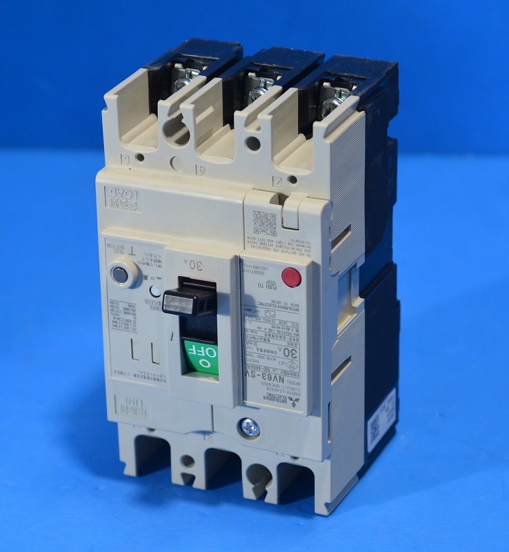 三菱電機　NV63-SV　3P30A　30mA　110-440VAC　漏電遮断器（ELB）　（136）