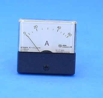 三菱電器　電流計　YS-206NAA　角型計器　0～60A　60/5