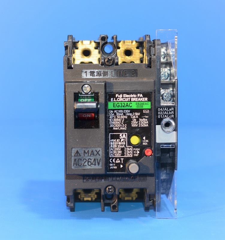 富士電機　EW32AC　2P5A　30mA　漏電遮断器　AC100-230V