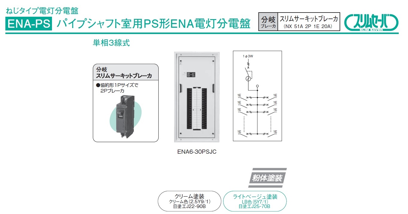 日東工業 ENA10-18SPSJC パイプシャフト室用ＰＳ形ＥＮＡ電灯分電盤