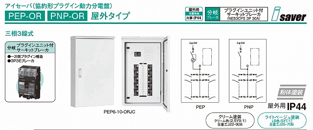 P】【】日東工業 PEP6-04JC アイセーバ標準動力分電盤 [OTH41461