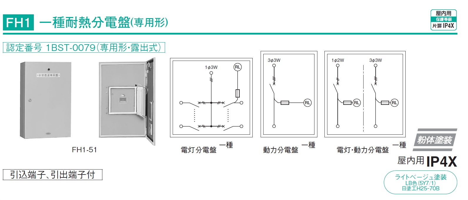 通販 | 日東工業 FH1-102 一種耐熱分電盤(専用形) 受注生産品 