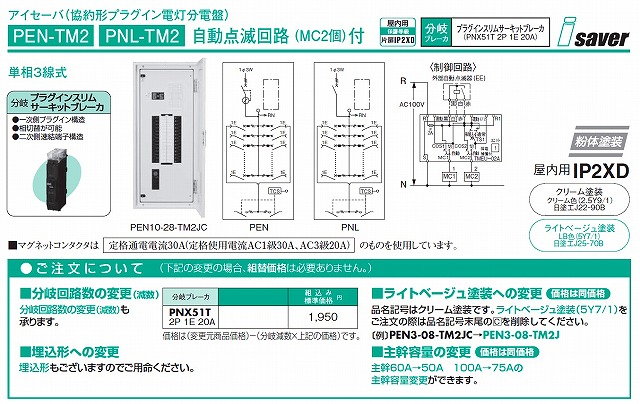 日東工業 PEN10-28-TM2J アイセーバ標準電灯分電盤-www.malaikagroup.com