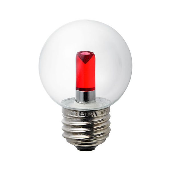 LED電球　LDG1CR-G-G272　クリアレッド　G50　E26　1.2W　取寄せ品