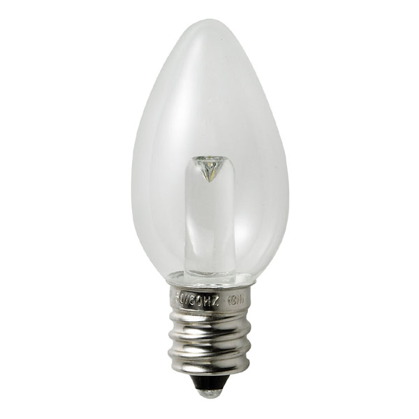 LED装飾電球　ローソク球（C7)　E12　クリア電球色　LDC1CL-G-E12-G306　（10入）