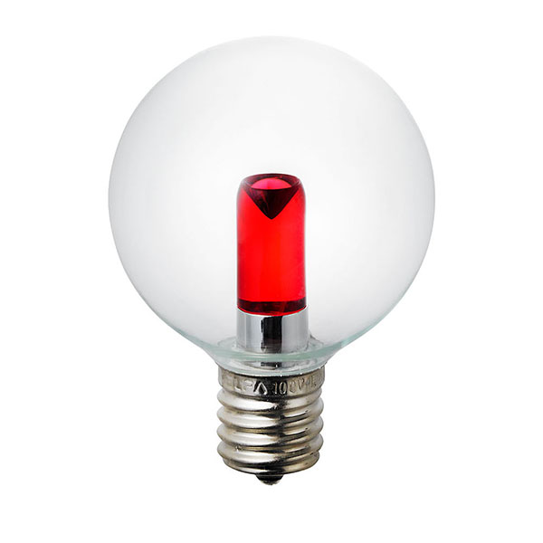 LED電球　LDG1CR-G-E17-G262　クリアレッド　G50　E17　1.2W　（10入）