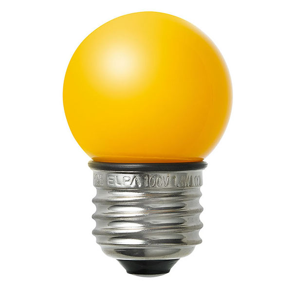 防水型LED装飾電球　G40　E26　1.4W　イエロー　LDG1Y-G-GWP253　（10入）