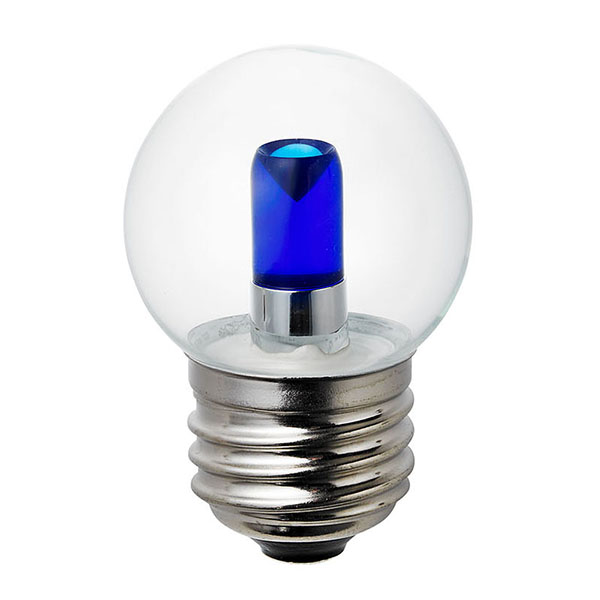LED装飾電球　G40　E26　1.4W　クリアブルー　LDG1CB-G-G258　（10入）