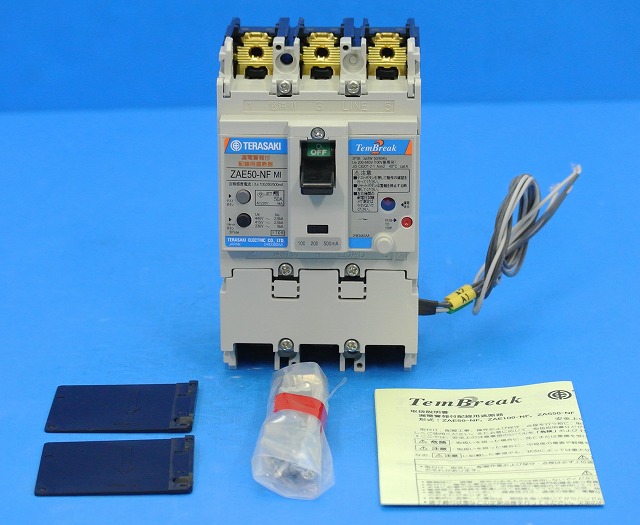 寺崎電気　ZAE50-NF　3P50A　配線遮断器（漏電警報付）・漏電警報付　ノーフューズブレーカ　Tem Break2　在庫処分品