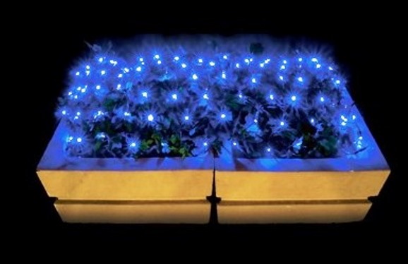 LEDネットライト　LED-SNL-150-B　ブルー　W1800×H700　150球