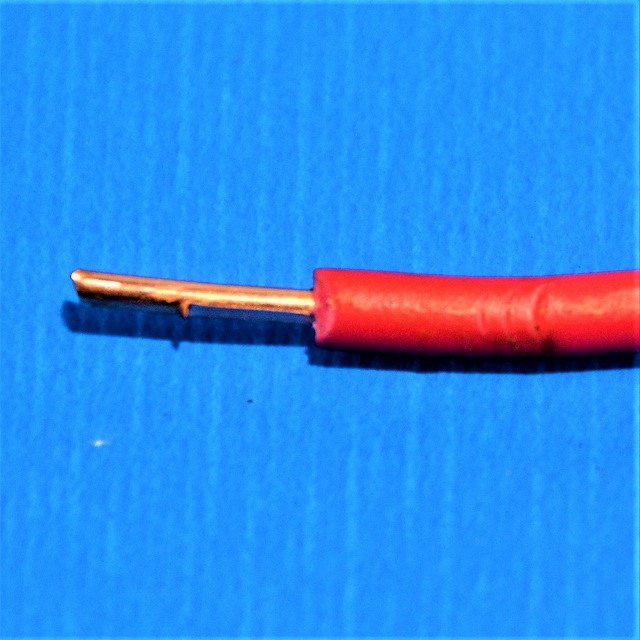 IV電線　1.2mm（単線）　赤　カット売りサービス　【1Ｍ単位】