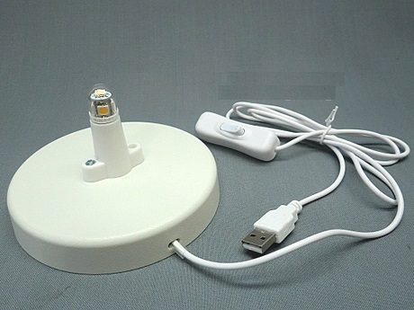 E10　USB電源ユニット　タイプ2　STUN-E102　LED電球付（電球色）