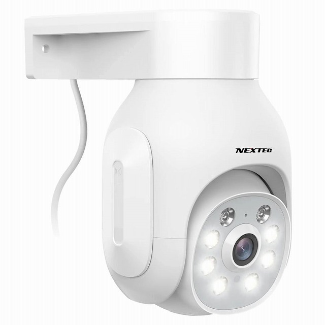 F.R.C　ワイヤレス防犯カメラ　PTZ機能搭載監視・自動追尾機能搭載IPカメラ　NX-A54R (W) 