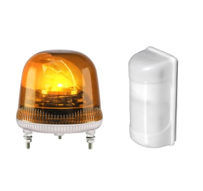 日恵製作所　KS17R-100TJY　黄　MS-100・ニコスピナR170　AC100V　簡易車両入出庫警告灯