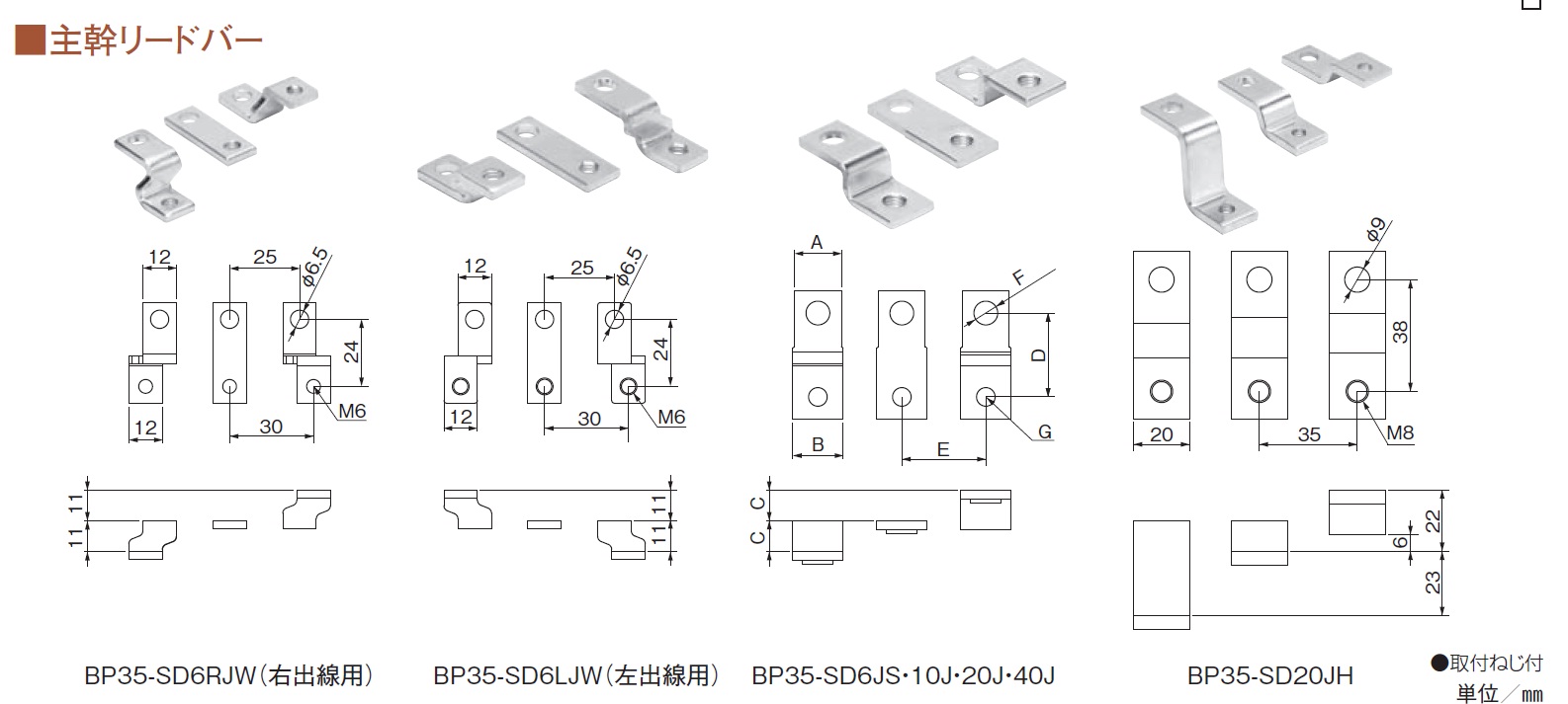 通販 | 日東工業 BP35-SD40J 主幹リードバー | アドウイクス株式会社