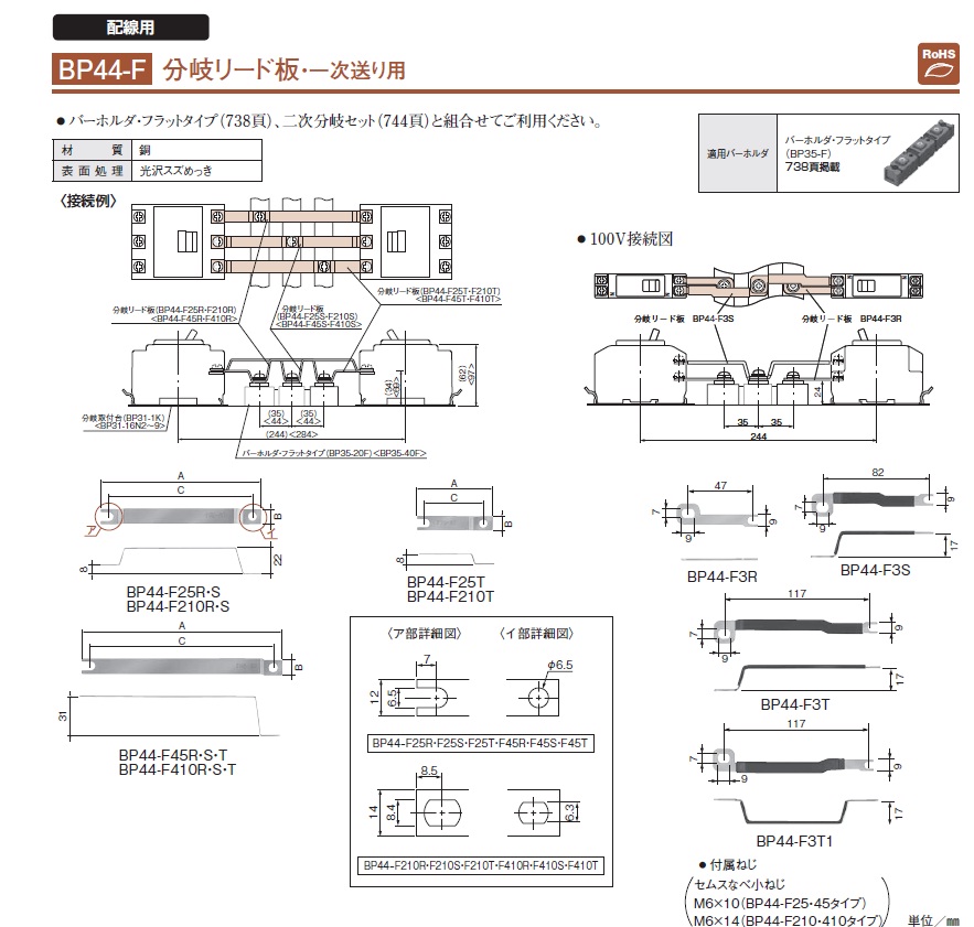 通販 | 日東工業 BP44-F45T 分岐リード板・一次送り用 | アドウイクス