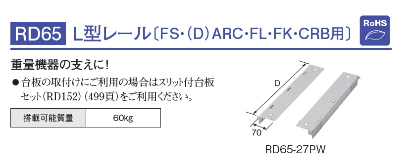 通販 | 日東工業 RD65-47PW ペールホワイト・RD65-47K ブラック L型