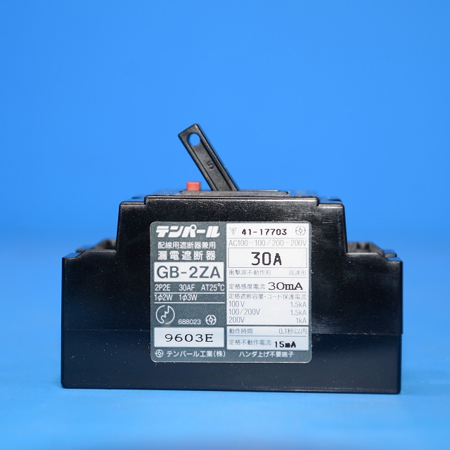 通販 | テンパール GB-2ZA 2P2E 30A 30mA 小型漏電ブレーカ 取り寄せ品 