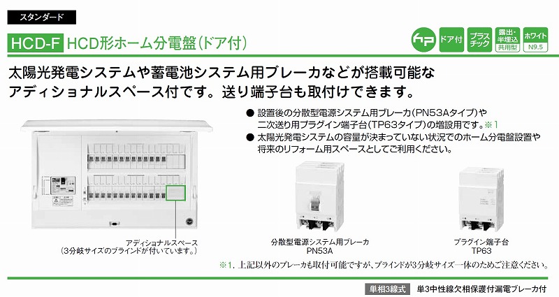 リミッタス】 日東工業 分岐30＋1 HCD3E7-301L タカラShop PayPayモール店 - 通販 - PayPayモール 特定用途別 避雷器付  HCD形ホーム分電盤 ドア付 露出・半埋込共用型 主幹3P75A ペースなし