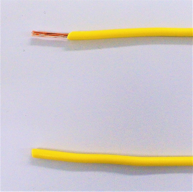 IV電線　2.0m㎡（2SQ）　黄　IVビニル絶縁電線　より線【１M単位】