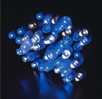 3芯LEDストリングライトVer.Ⅱ　ブルー×ホワイト　3B100BW2　100球　ブラックコード