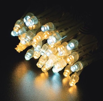 3芯LEDストリングライトVer.Ⅱ　シャンパン×ホワイト　3C100SGW2　100球　クリアコード