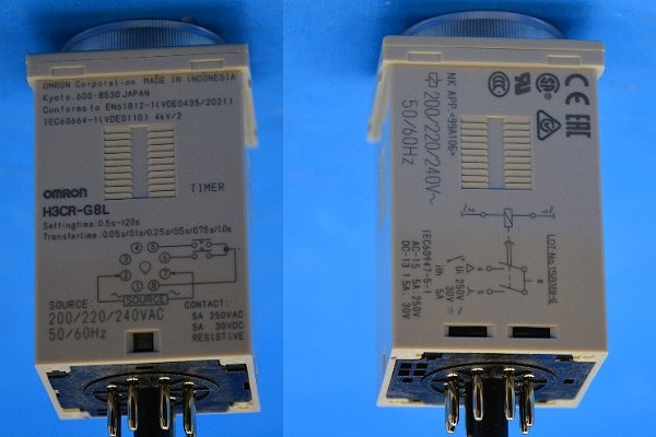 通販 | ・オムロン H3CR-G8L AC200-240 スターデルタタイマ 8Pソケット接続 瞬時接点なし 標準端子配列 | アドウイクス株式会社