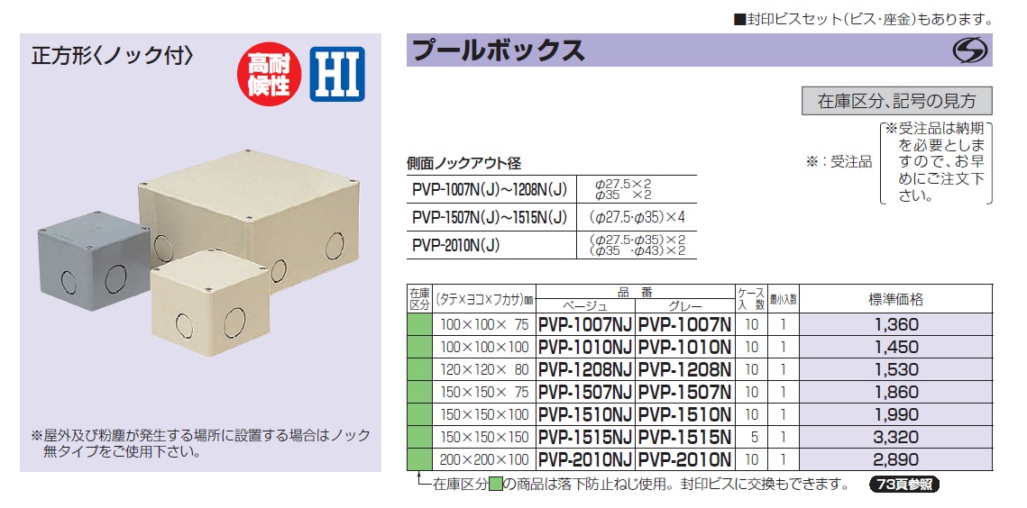 日本初の 未来 防水プールボックス カブセ蓋 正方形 PVP3520B 1988838 送料別途見積り 法人 事業所限定 掲外取寄 