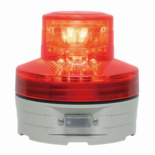 日恵製作所（NIKKEI） VL07B-003AR　赤　電池式小型LED回転灯　ニコUFO　手動
