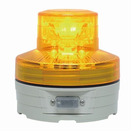 日恵製作所（NIKKEI） VL07B-003AY　黄　電池式小型LED回転灯　ニコUFO　手動