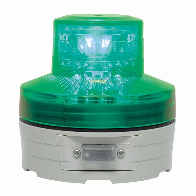 日恵製作所（NIKKEI） VL07B-003BG　緑　ニコUFO　電池式小型LED回転灯　夜間自動点灯