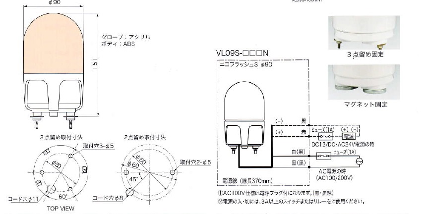 通販 | 日恵製作所（NIKKEI） VL09S-100NPG/M 緑 ニコフラッシュ・90 