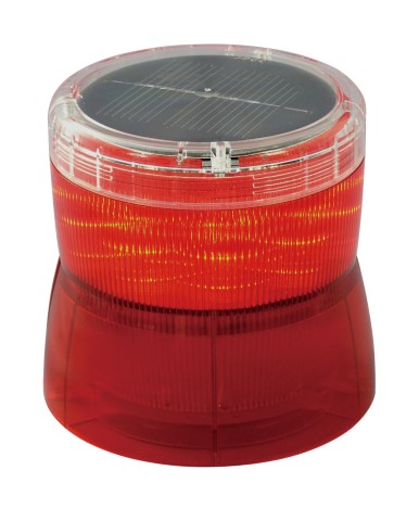 日恵製作所（NIKKEI）　VM10S-BR　赤　ニコソーラー（充電電池式）　ソーラー式LED回転灯　φ105