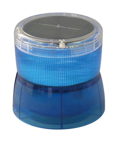 日恵製作所（NIKKEI）　VM10S-BB　青　ニコソーラー（充電電池式）　ソーラー式LED回転灯　φ105