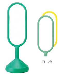 美装　ラケットサイン　【白地】　樹脂成型サインスタンド