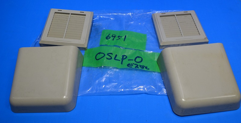 セール】 日東工業 OSLP-2A 2コ入 フード付角形ルーバー 175x183x60mm ライトベージュ色