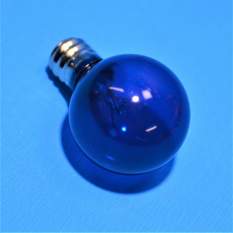 旭光（アサヒ）　G30　110V5W　E12　透明ブルー　クリヤーカラーボール球　