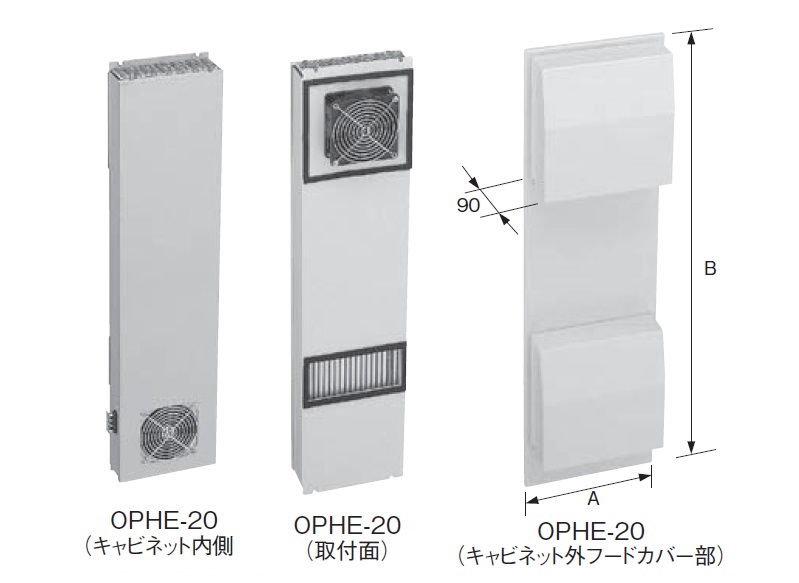 通販 | 日東工業 OPHE-20 屋外盤用熱交換器 側面取付型（キャビネット