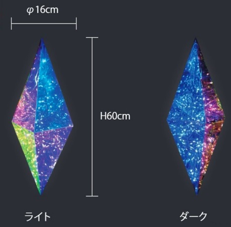 ホログラム15　ダイヤモンド　24V2HG1-3L15（ライト）　24V2HG1-3D15（ダーク）　ホログラムライト