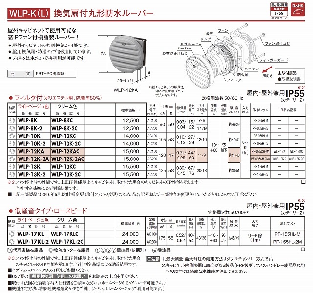 通販 | 日東工業 WLP-12K-2A ライトベージュ・WLP-12K-2AC