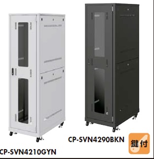 サンワサプライ　CP-SVN4290GYN　ライトグレー・CP-SVM4290BKN　ブラック　19インチサーバーラック（42U)　通常パネルタイプ　鍵付　