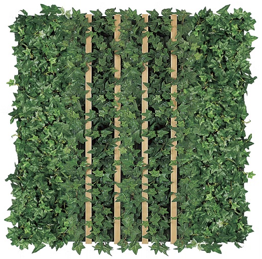 グリーンモード　連接グリーン　GM1728　4連　壁面緑化　木桟付きライン　 ナチュラル