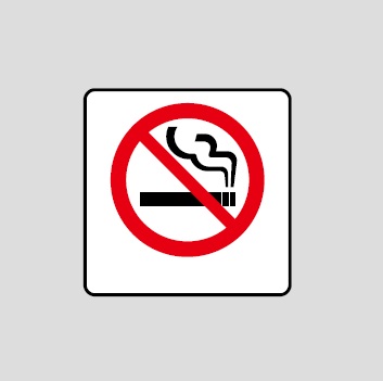 光　HIKARI　PAP2025-4　禁煙マーク（ピクトサイン）　パーテーションポール　プレート（受注品）