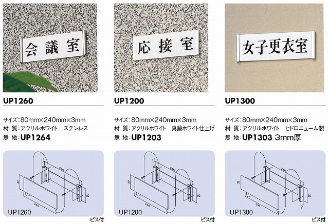 品質検査済 □光 プレート 化粧室 UP520G2 2542600 ×5 送料別途見積り